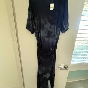 Free People Black Tie-Dye Maxi Dress